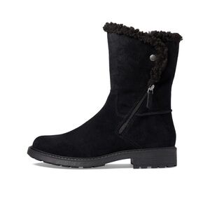 Clarks Opal Zip (Black Suede) Women's Zip Boots Black Size 7